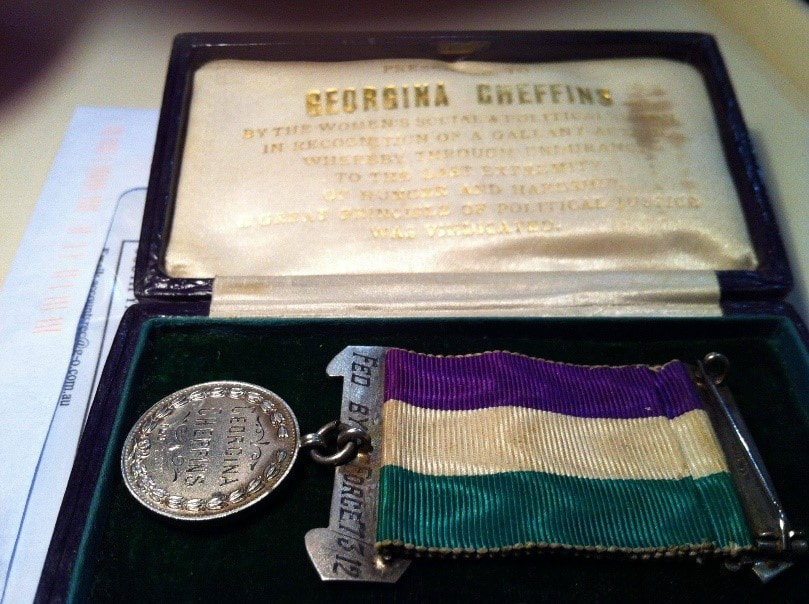 Georgina Cheffin's hunger strike medal 