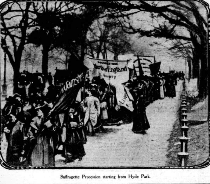 Suffragette Procession Hyde Park 1907