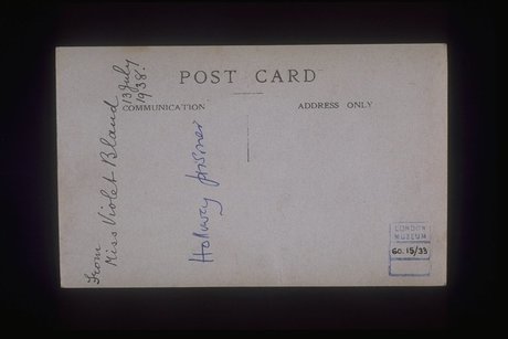 Postcard sent from Violet to Evelina Haverfield © Museum of London